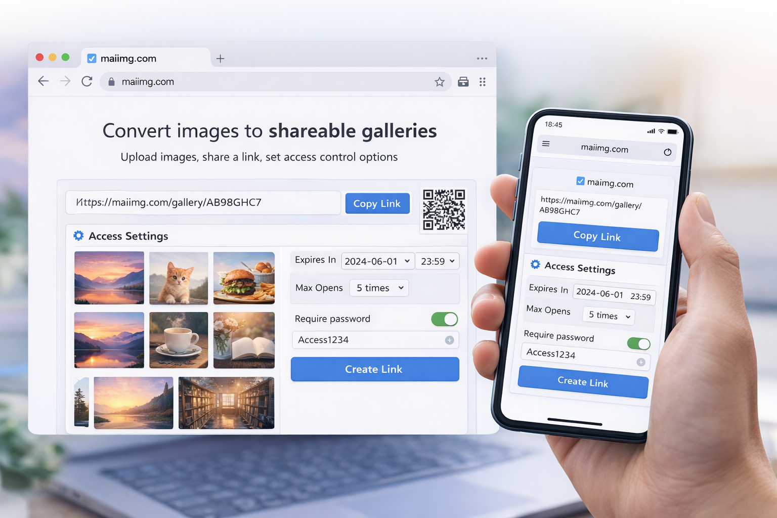 Gallery sharing idea: time-limited access to images