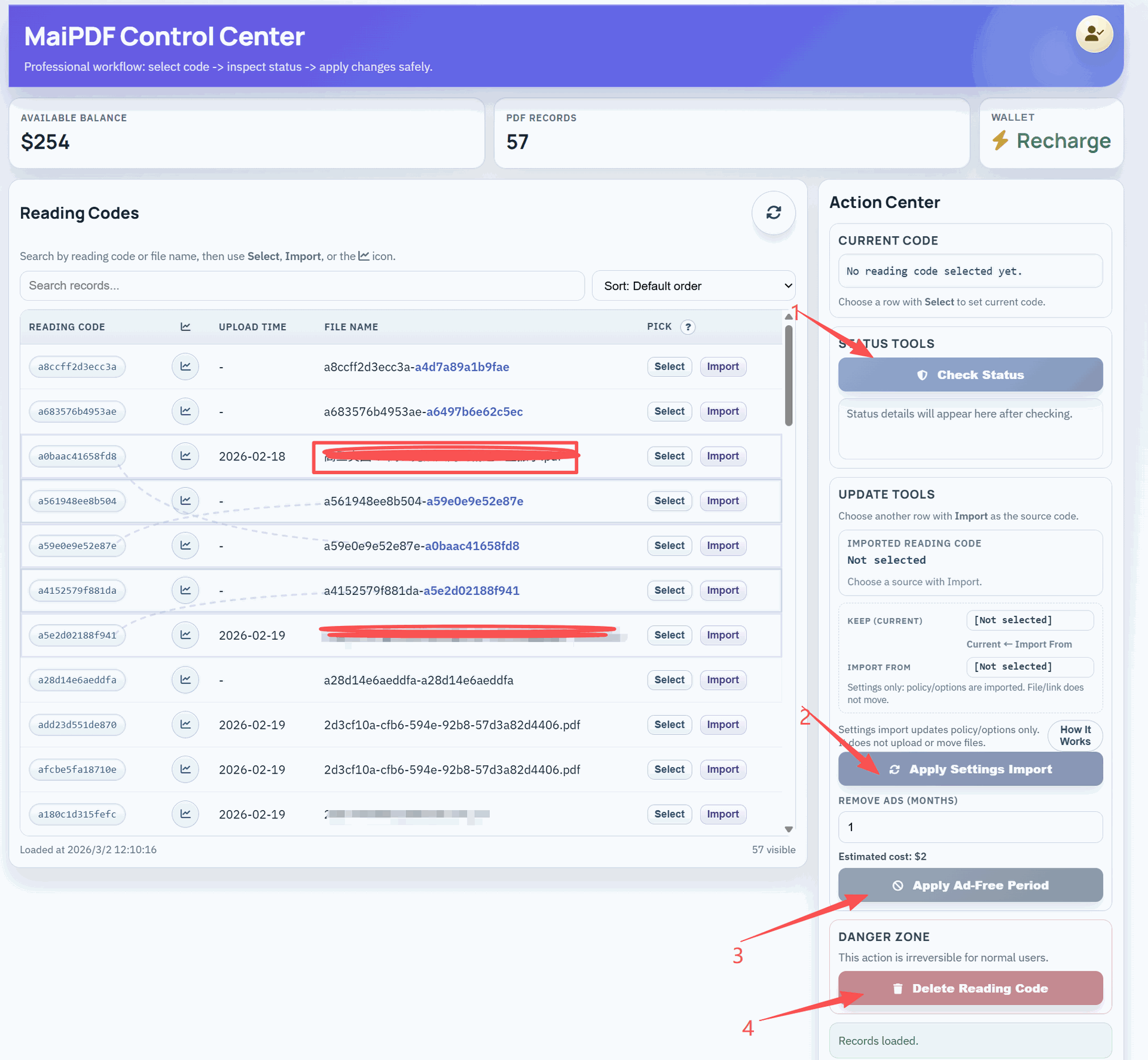 MaiPDF Interface